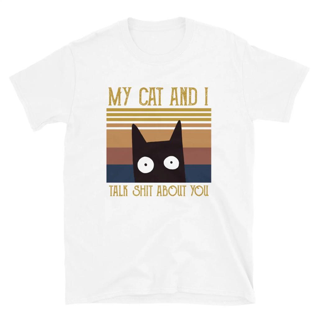 Funny cat owner graphic T-shirt