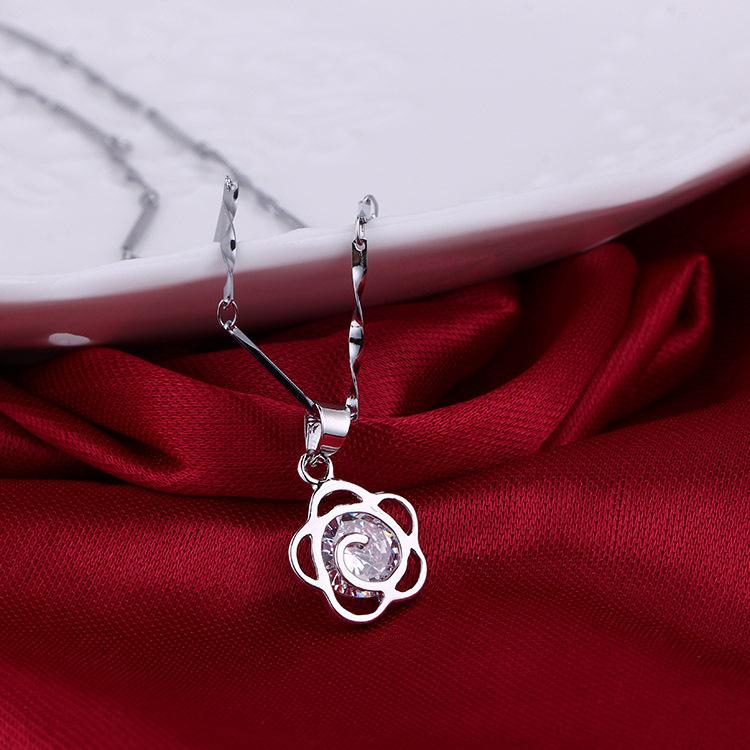 Necklace Collection, Color-Preserving Zircon Necklace, Simple Temperament, Geometric Heart-Shaped Necklace For Women