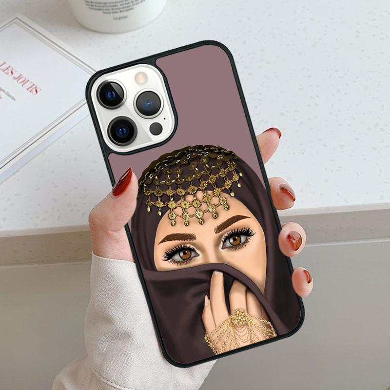 Arab Woman With Niqab Face eye Phone Case For iPhone 17 Air 11 12 13 14 15 16 Pro Max Cover For iPhone 17 Air Max Plus