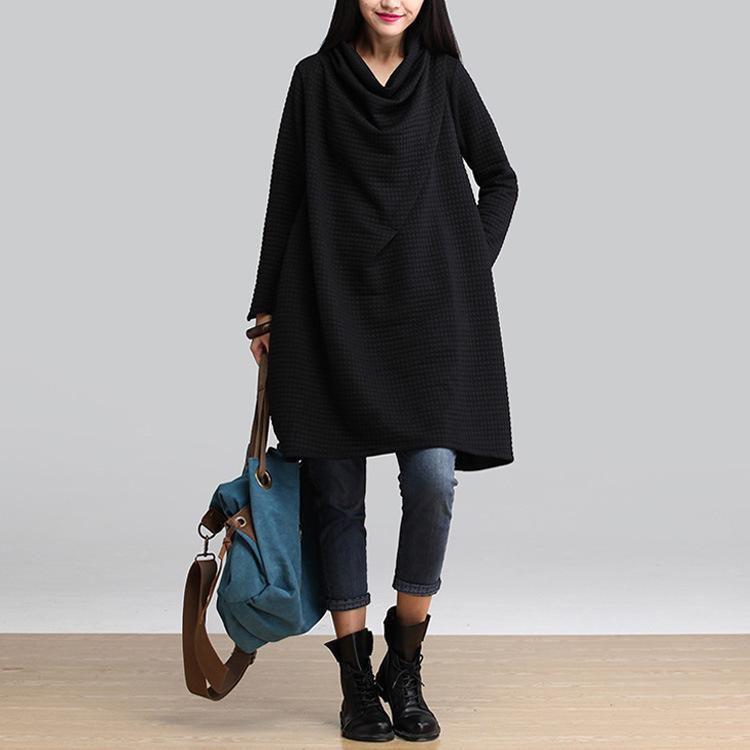 Premium Quality Women's Fashion Casual Elegant Solid Color Long-sleeved Dress Ideal For Every Occasion
