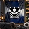 Wall Hanging Tapestry Portsmouth FC Print Cloth for Living Room Bedroom Home Decor