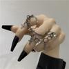 Punk Hip-Hop Kreuzring Hand Mehrschichtig Gefaltet Retro Fingerkette Verstellbare Ringe Schmuck Geschenk für Unisex Ring Party Ringe