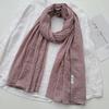 Japan and Korea Elegant Solid Color Cotton and Linen Extended Scarf Women's Soft Skin-friendly Casual Outer Autumn Shawl