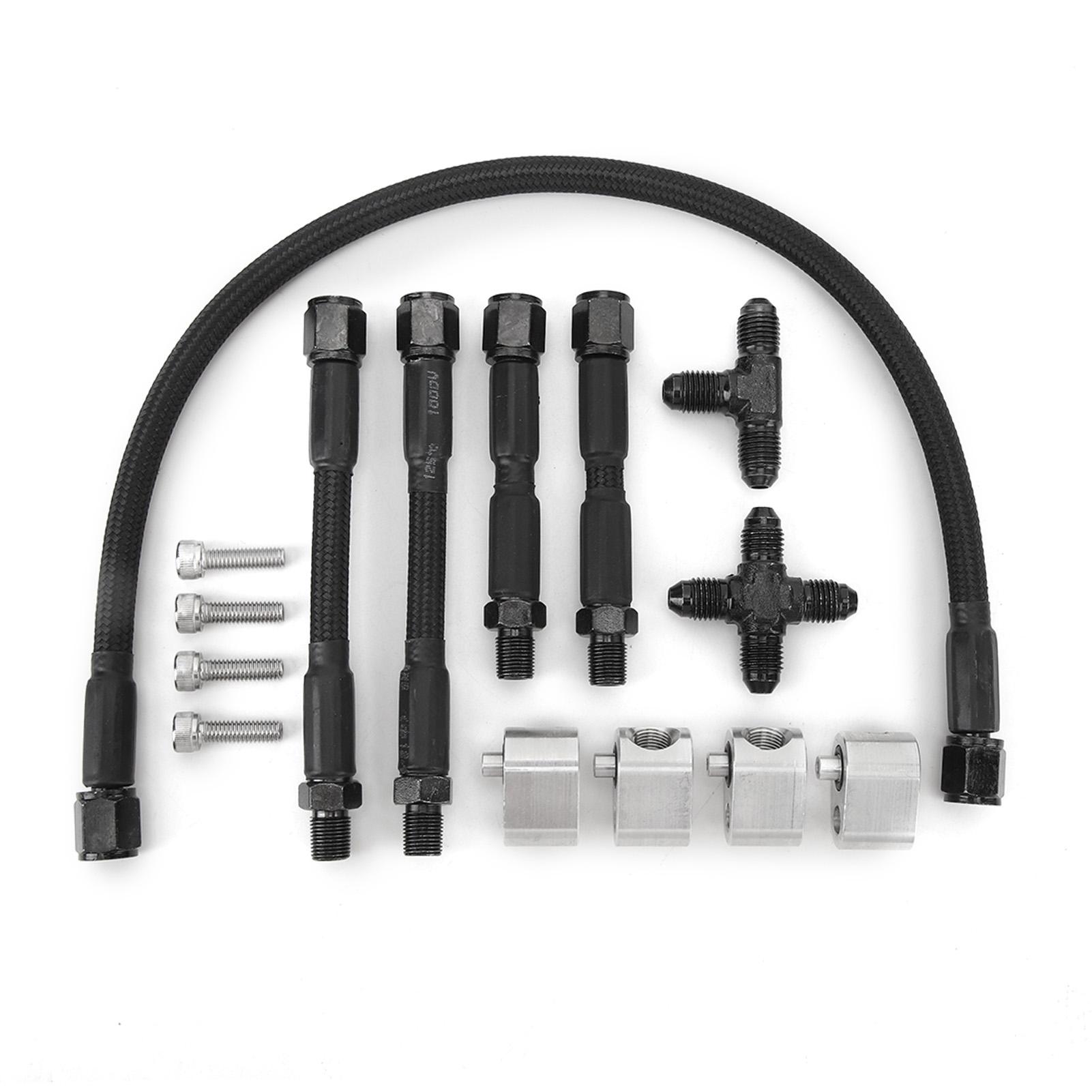 

Комплект шлангов для перепуска охлаждающей жидкости, комплект шлангов для перепуска пара из нержавеющей стали с 4 портами для двигателей серии LS