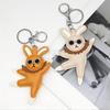Whimsical Dancing Rabbit Keychain Fashionable Leather Trinket Versatile Decoration For Accessories Gift Giving