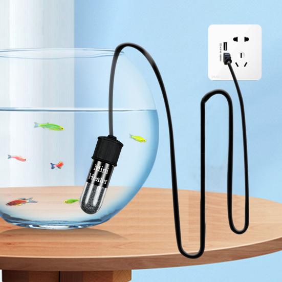 1 Set Aquarium-Heizung, USB-betriebener Mini-Aquarium-Heizstab mit Saugnapf für Tanks, Aquarien, Terrarien