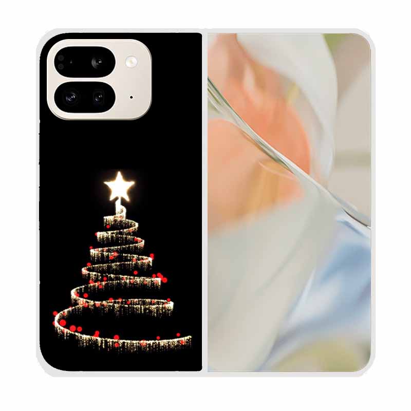 For Google Pixel 9 Pro Fold Case Pixel Fold Christmas Cute Clear Hard Plastic PC Phone Back Cover For Google Pixel9 Pro Fold 5G