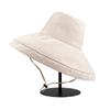 Summer Sun Protection Big Brim Fisherman Hat Peach Leather Velvet Sun Protection Hat Women Outdoor Beach Large Edge Face Sun Hat