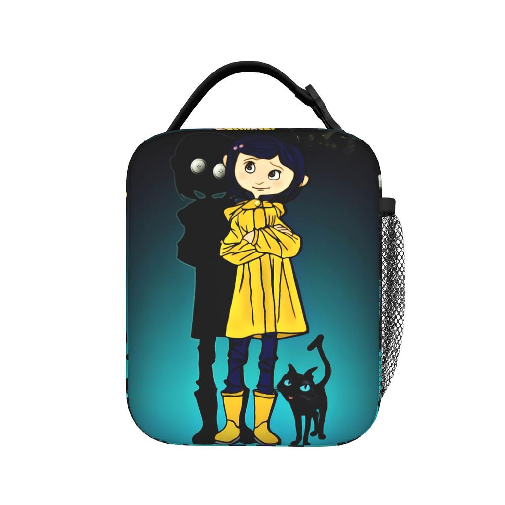 Coraline Moon Manga Lunch Bag Cute Lunch Box For Child Outdoor Picnic Cooler Bag Oxford Thermal Lunch Bags