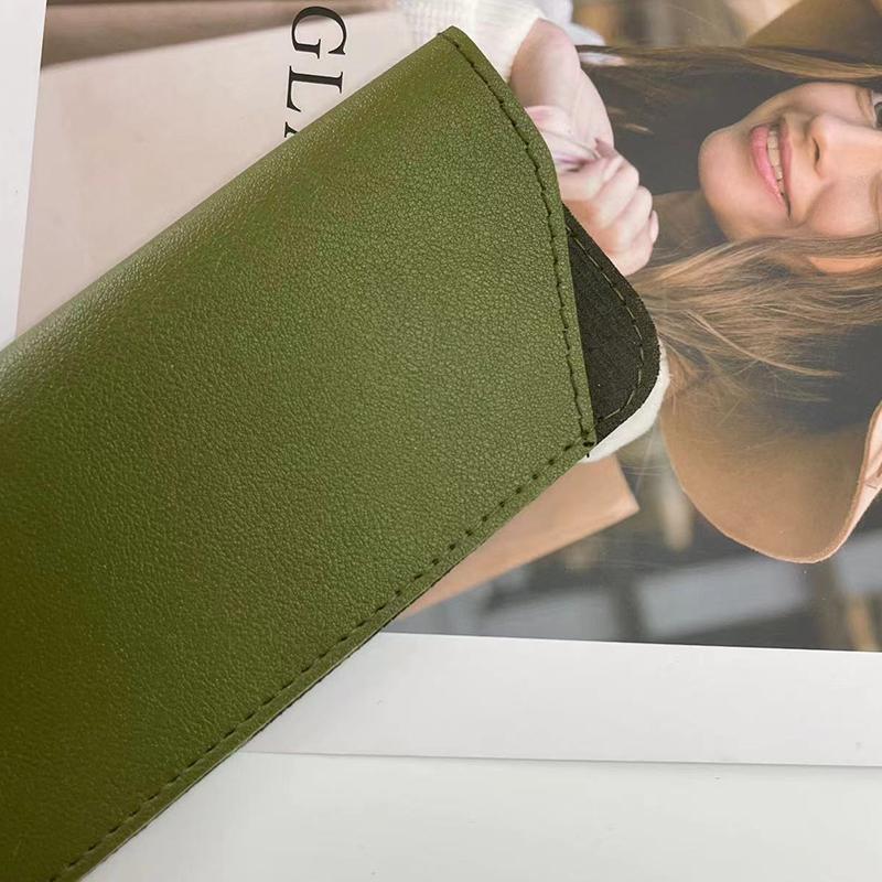 Simple Soft Leather Sunglasses Bag For Women Men Waterproof Reading Glasses Case Dust Storage Bag Eyewear Pocket Accessory