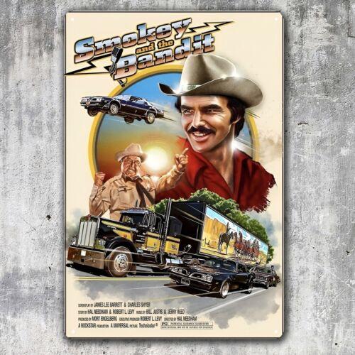 Smokey and the Bandit Movie Metal Poster Tin Sign  xcm PlateAluminum 20x30cm（7.8x11.8inch）