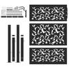 Garden Gate Black 100 x 125 cm Steel Sheet Design