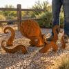 Vintage Iron Rusty Metal Squid Garden Statue Coastal Art Squid Yard Art Decor  Outdoor Yard Art