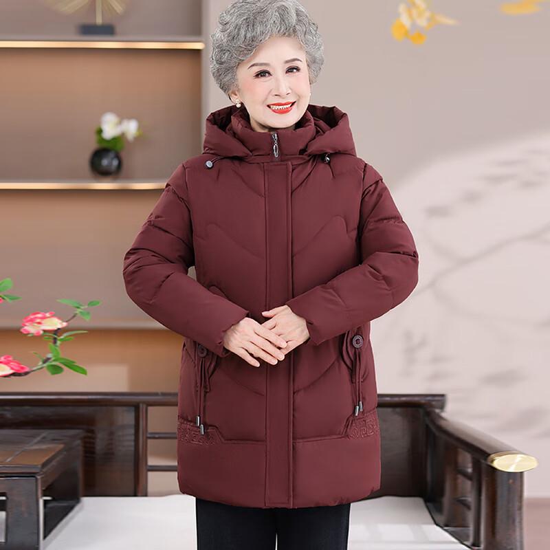 Yalu 2025 Women's Mid-Length Winter Cotton Jacket with Detachable Hood