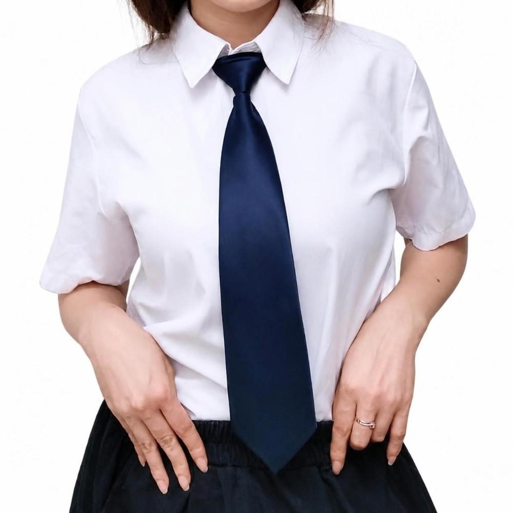 Clip On Zipper Tie Unisex Suit Zipper Neckties New Uniform Neck Tie  For Men Women