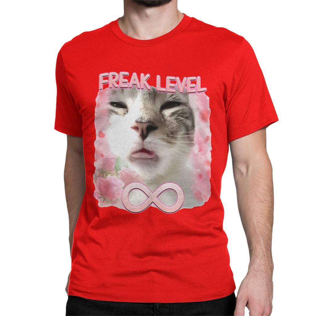 Men Womens TShirts Freaky Ahh Awesome 100 Cotton Tee Shirt Diagnosed Freak Funny Cat Meme T Shirts Clothes New Arrival