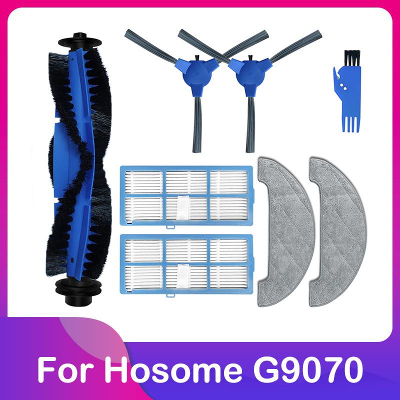Compatible For Hosome G9070 Robot Vacuum Cleaner Replacement Spare Parts Main Side Brush Hepa Filter Mop Rag Wipe Accessories