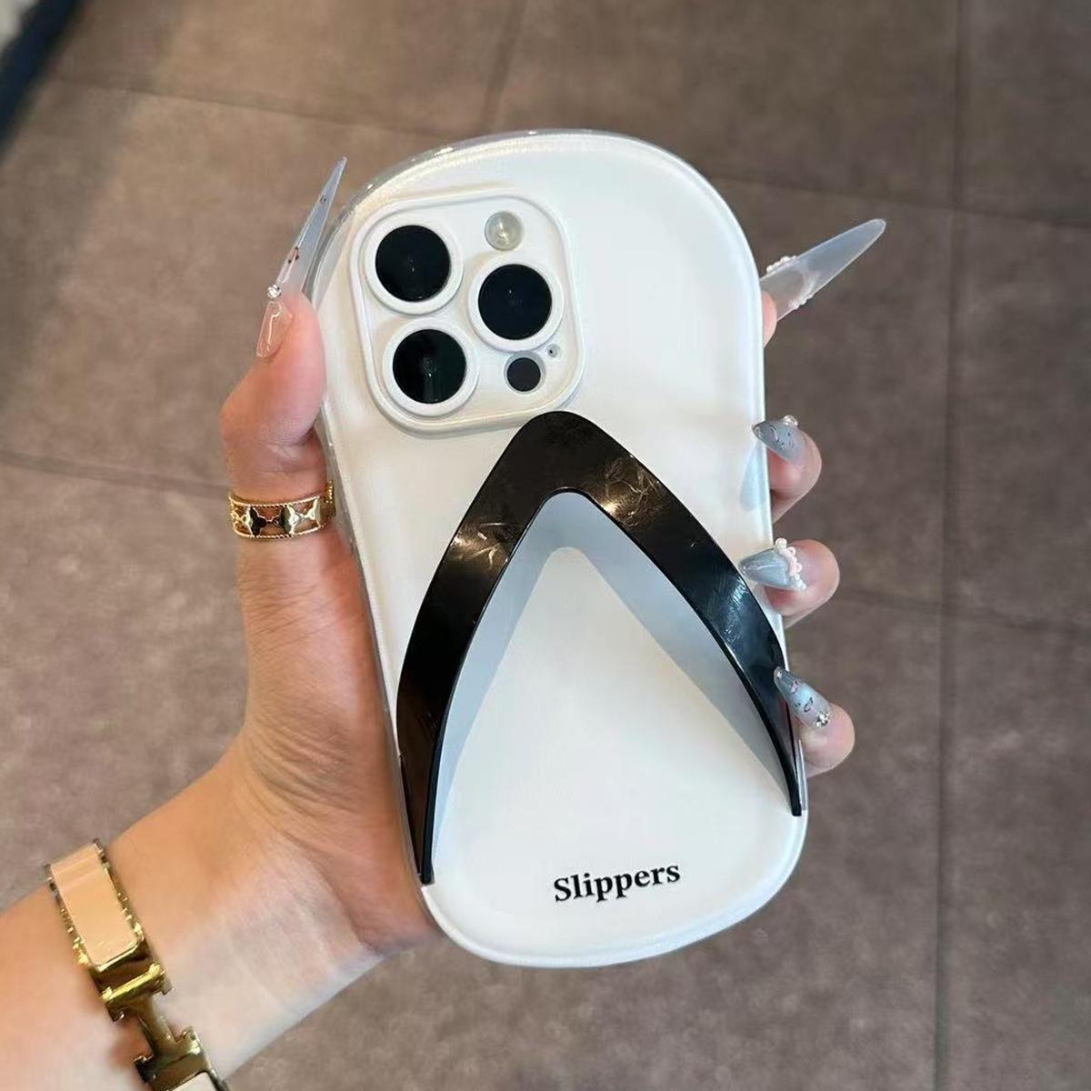 

Creative Slippers Case for Apple 17PROMAX Airbag Anti-fall Protective Cover Trendy Fashion Soft Slippers Mobile Phone Case For iPhone 17 Pro Max