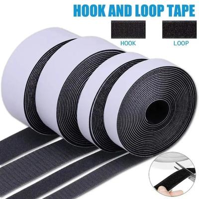 5M Stark Selbstklebendes Klettband Magic Nylon Aufkleber Kratzbänder mit Klebestreifen für DIY Basteln 20-50MM