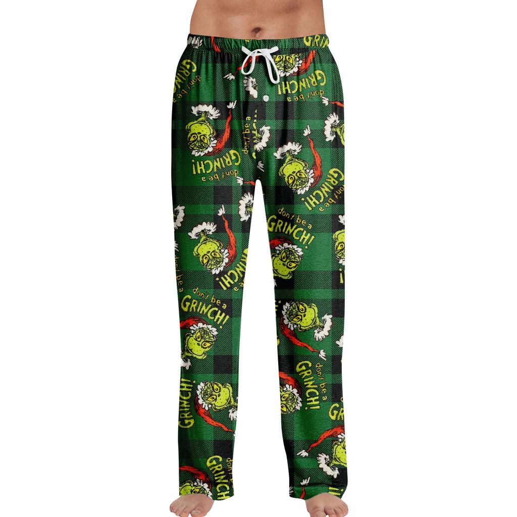 Пижамные брюки Домашняя одежда Повседневные Брюки на кулиске с эластичной талией Удобные Прямые Брюки для йоги Свободные