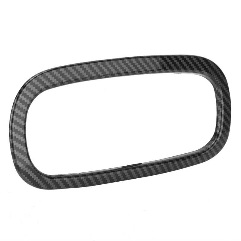 Carbon Fiber Style CD Panel Air Conditioning Button Cover Trims Replacement for Smart Fortwo/Forfour 453