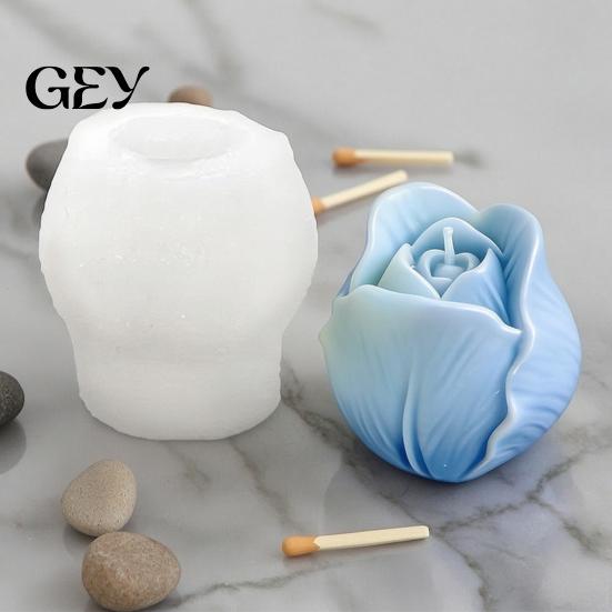 Petal Detail Silicone Mold Tulip Flower Mold, 3D Floral Candle Making for DIY Molds Soap Fondant Chocolate Wax Resin Craft, Baking Cake Decorating