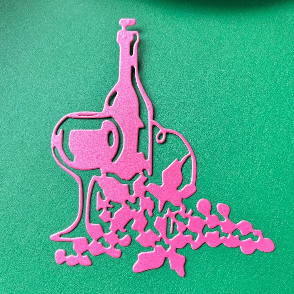 Wine Cutting Dies Wine Bottle Embossing Die Cuts Templates for Card Making Scrapbooking DIY Papercraft Album Crafts