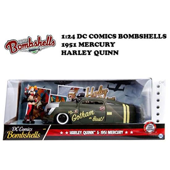 Jada Toys DC COMICS BOMBSHELLS 1951 MECURY HARLEY QUINN Mini Car 124 &