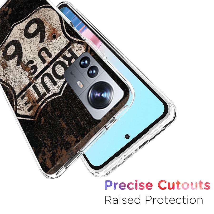 America Route 66 Phone Case For Redmi Note 15 Pro 5G 14 13 12 Pro Plus 11 11T 11E 11S 10 Pro 10S 9 9S Cover Cell Clear with Suit