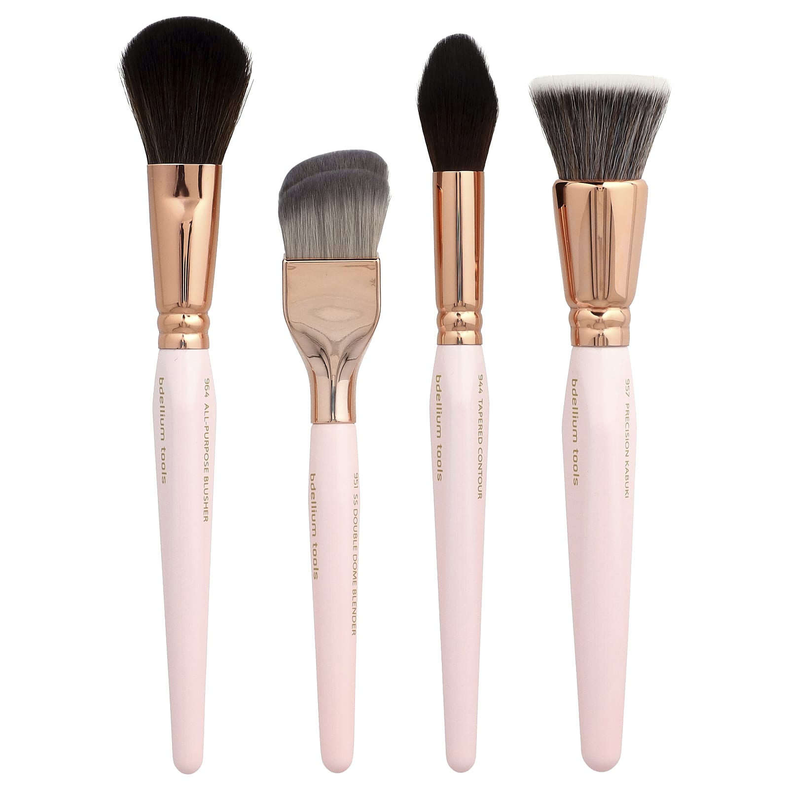 

Bdellium Tools, Face Brush Set, 4 Brushes