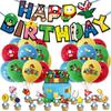 Birthday Party Decoration: Children's Letter Banner, Cake, Card, Balloon Set, Party Decoration Supplies