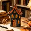 Rustic Ghost Wood Decoration Halloween Haunted House/Cute Wooden Table Ornaments, Farmhouse Tiered Tray Holiday Home Centerpieces Decor, Vintage