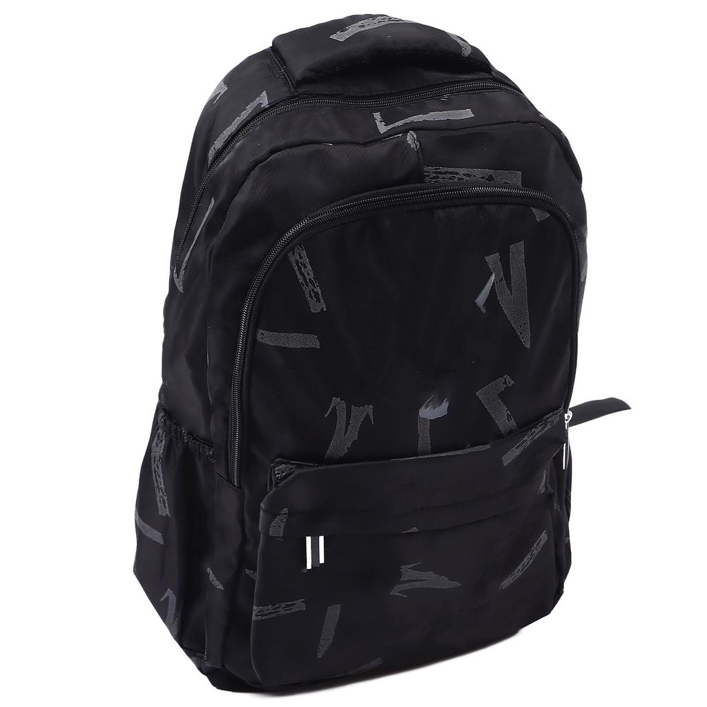 15palcový batoh Velká kapacita Multifunkční Dělený Prodyšný Školní batoh pro studenta Černý Nylon