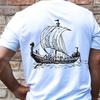 3D Vikings Ship T-shirt Summer Outdoor Casual Men's T-shirt Running Sports Men's T-shirt Daily Street Men's Short-sleeved Top