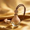 1/2/4Pcs Refillable Car Essential Oil Diffuser Bottle 6Ml Empty Car Air Freshener Pendant Perfume Glass Bottle With Wooden Caps