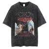 Berserk Anime Guts Charakter Vintage Gewaschenes Baumwoll-T-Shirt Retro Manga Grafik Sommer Kurzarm Locker Geschnittene Oberteile Für Männer Frauen Tägliche Freizeitkleidung