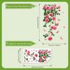 New 1PC Pink Rose Butterfly Design Living Room Wall Sticker Flower Vine Window Decal  Glass Door Wall Decor
