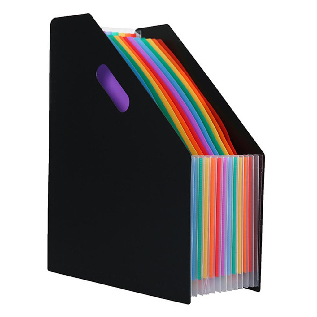 Desktop File Storage Stand 12 Compartments Expandable Document Organiser Slanted Opening Standing File Filing Case