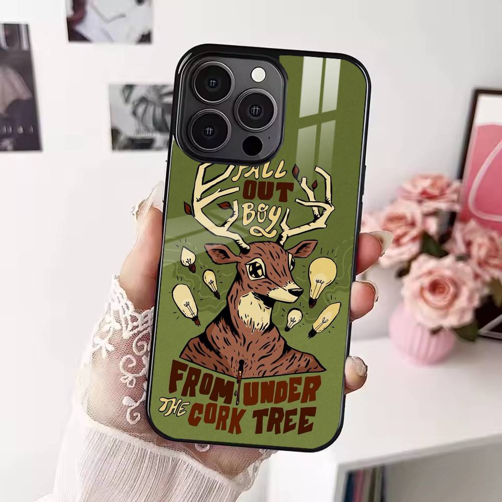 

Classic Fall Out Boy Band Phone Case For iPhone 17 16 15 14 13 12 Pro Max Plus for Magsafe Mirror Wireless Magnetic Cover iPhone17