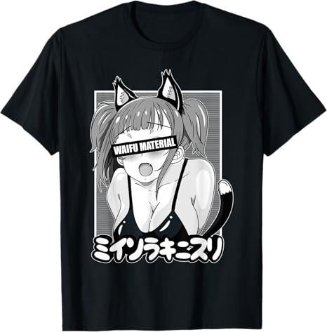 Rekx Anime Sexy Waifu Mate Black TShirt S