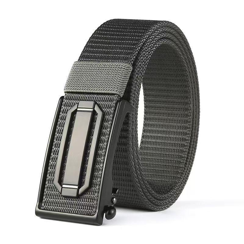 Men's Canvas Automatic Buckle Belt Wear Casual and Versatile Military Training Men's Belt
