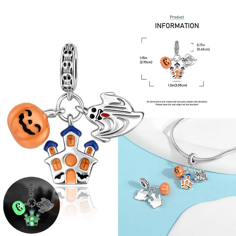 Christmas Charms Copper Elk Santa Claus Bead Snowflake Bell Snowman Charm Fit Original Bracelet Diy Jewelry