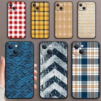 Coque de téléphone à motif rayé à carreaux, étui pour iPhone Samsung Galaxy Redmi Xiaomi Oppo OnePlus Note SA 7 8 9 10 11 12 13 14 20 21 22 23 53 54 Pro Max Plus Ultra
