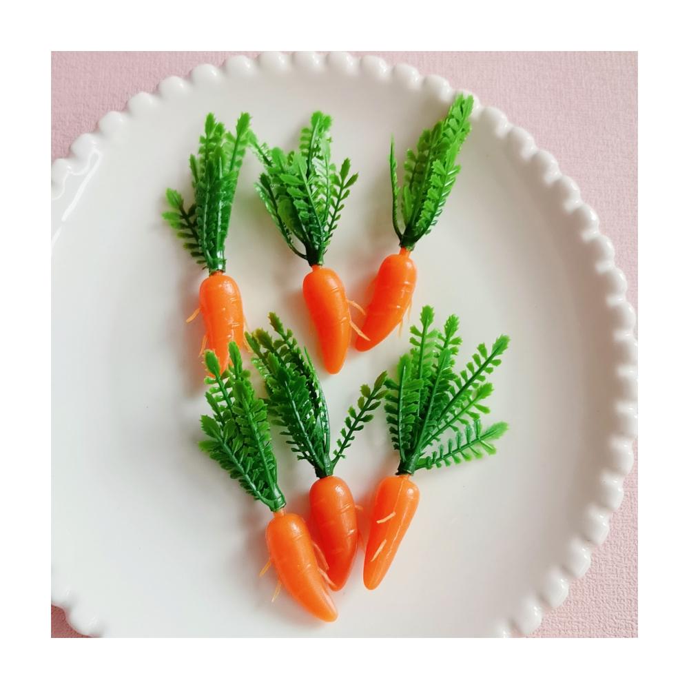 Doll House Miniature Artificial Carrot Plastic Fruits Vegetables Home Party Decoration Supplies Simulation Carrot