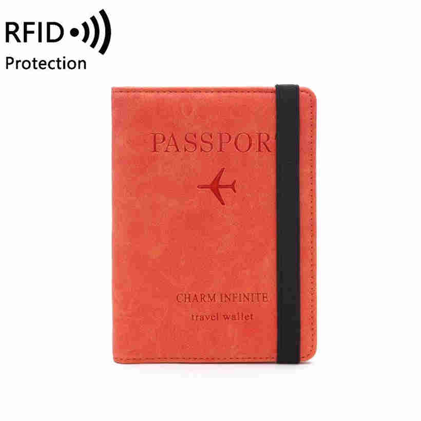 Unisex RFID Leather Passport Bag Document Package Portable Travel Ultra Thin Passport Holder