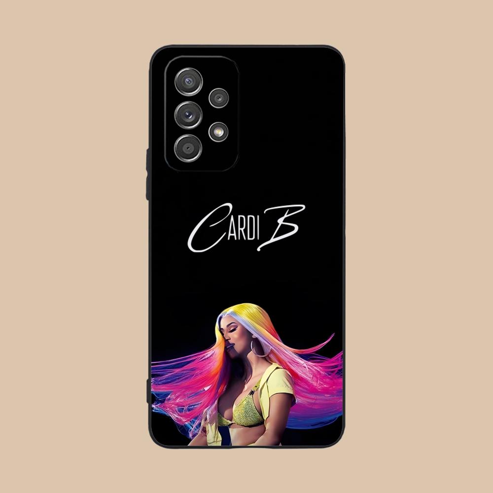 Cardi B Matte TPU Mobile Phone Case for Samsung Galaxy M55 54 42 35 34 33 32 23 22 15 14 13 12 F55 5G Colorful Cover