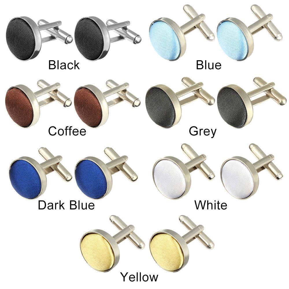 High Quality Round Plain Wedding Stylish Mens Cufflinks Apparel Clothes Buttons Shirt Cuff Links