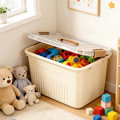 , Stackable Storage Box with Lid And Carrying Handles for Snacks