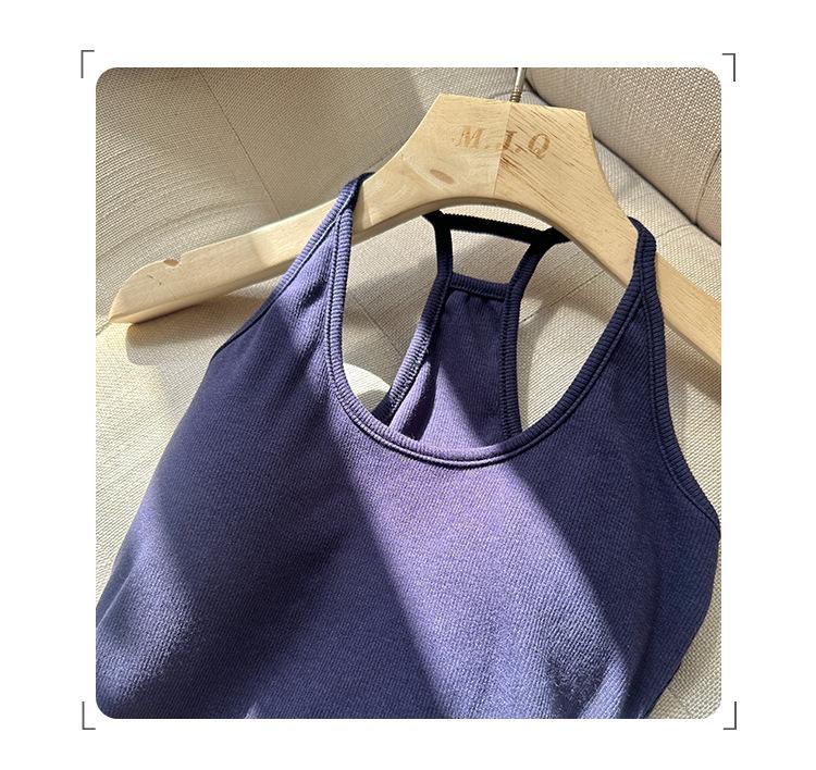 Sleeveless Top with Built-In Chest Pads & Straps, Women's 2026 Spring/Summer Hot Girl Style