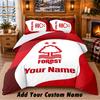 Set Biancheria da Letto 3 Pezzi Nottingham Forest FC Personalizzabile con Nome, Lenzuolo e Federe per Camera da Letto di Casa